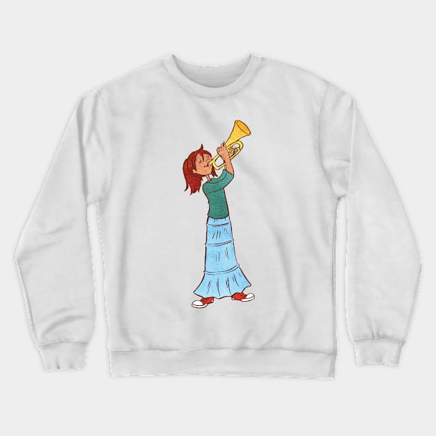 Little Trumpeter Crewneck Sweatshirt by SimplyKitt